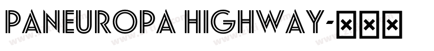 Paneuropa Highway字体转换
